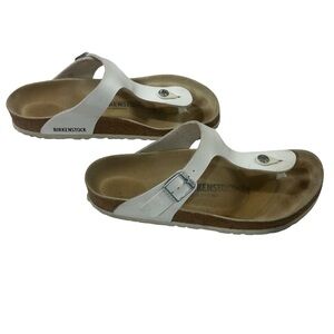 Birkenstock Gizeh White Sandal US W9/M7 EU40 EUC Like NWOT